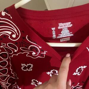 Supreme Red Paisley Tee